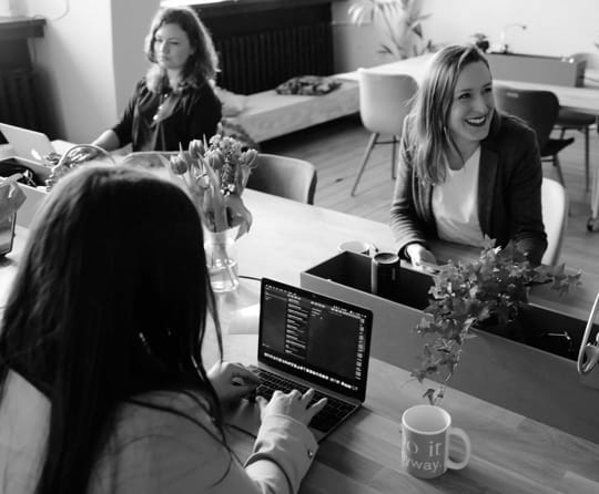 ladies working in office